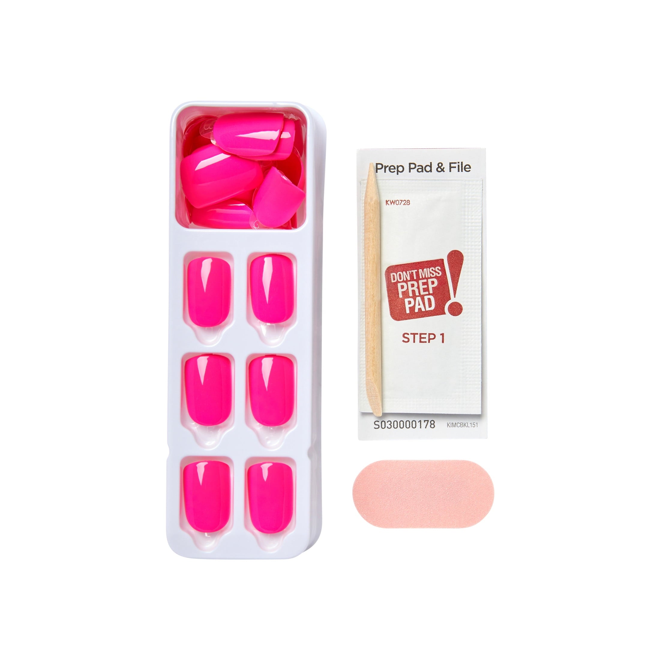 KISS imPRESS No Glue Needed Press On Nails, Color, New Me, Pink, Short Squoval, 30 Count