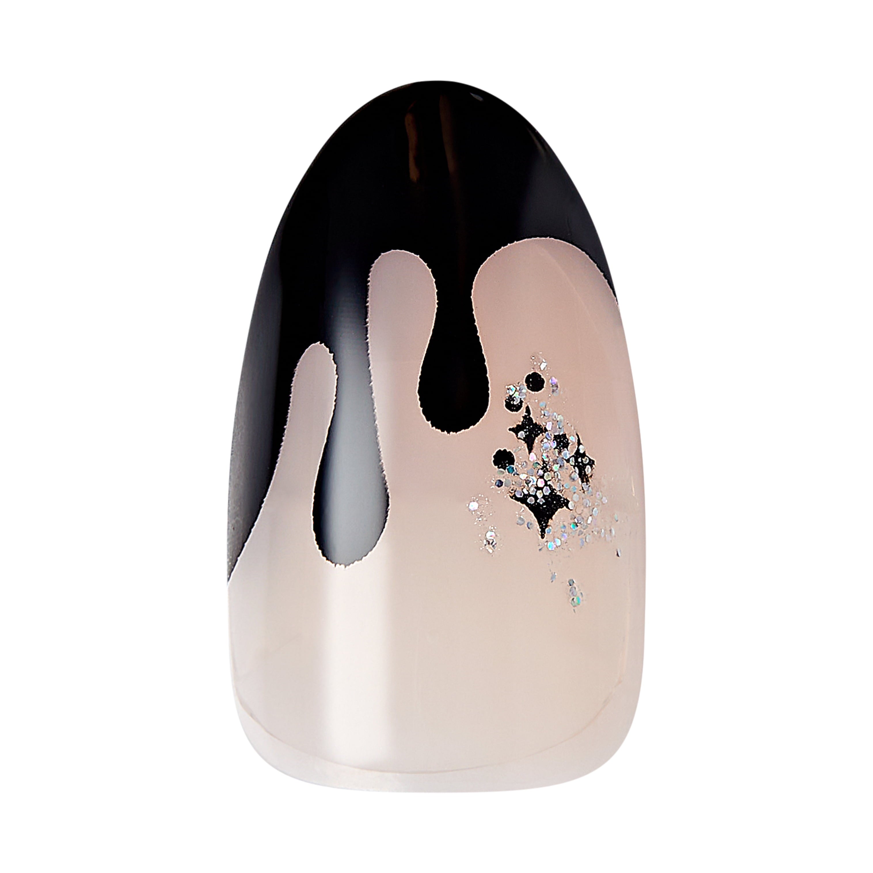 KISS imPRESS Press-On Manicure Halloween, Neutral, Medium Length, Almond Shape, 'Goosebumps', 33 Ct.