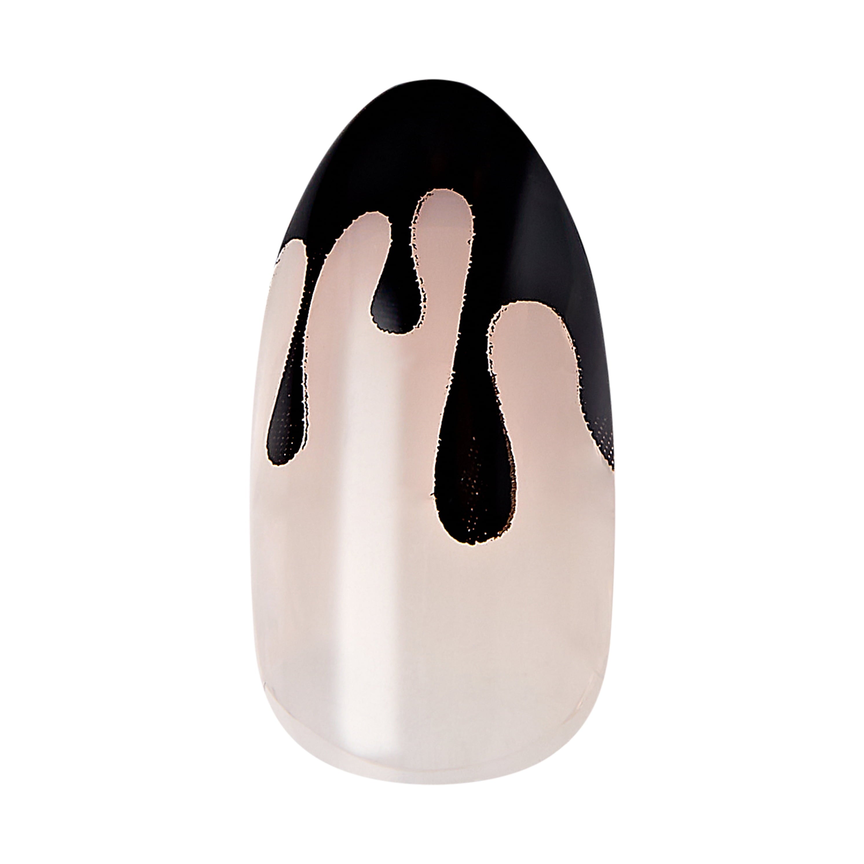 KISS imPRESS Press-On Manicure Halloween, Neutral, Medium Length, Almond Shape, 'Goosebumps', 33 Ct.