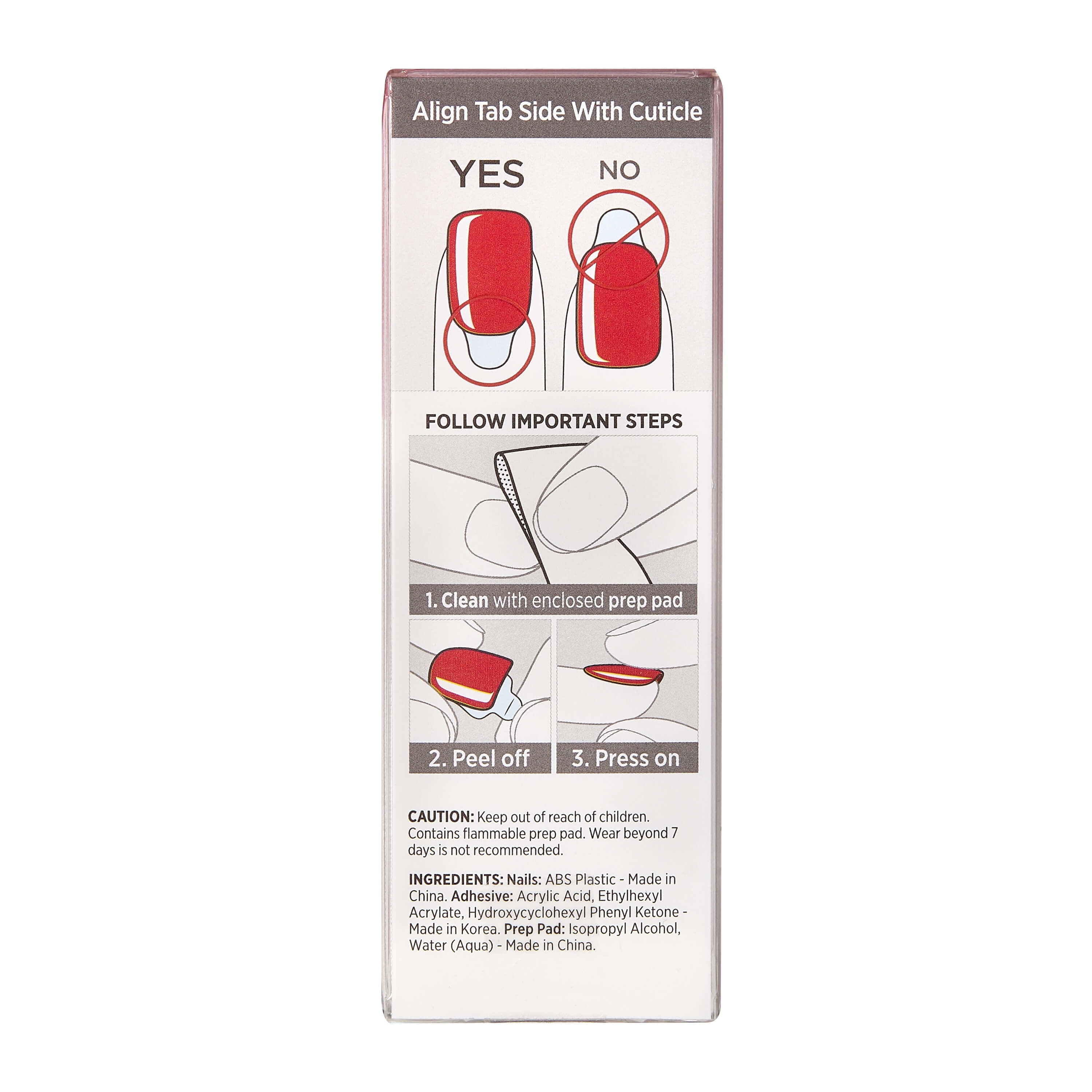 KISS imPRESS  Press on Nails, Reddy or Not, Red, Short Squoval, 30 Count