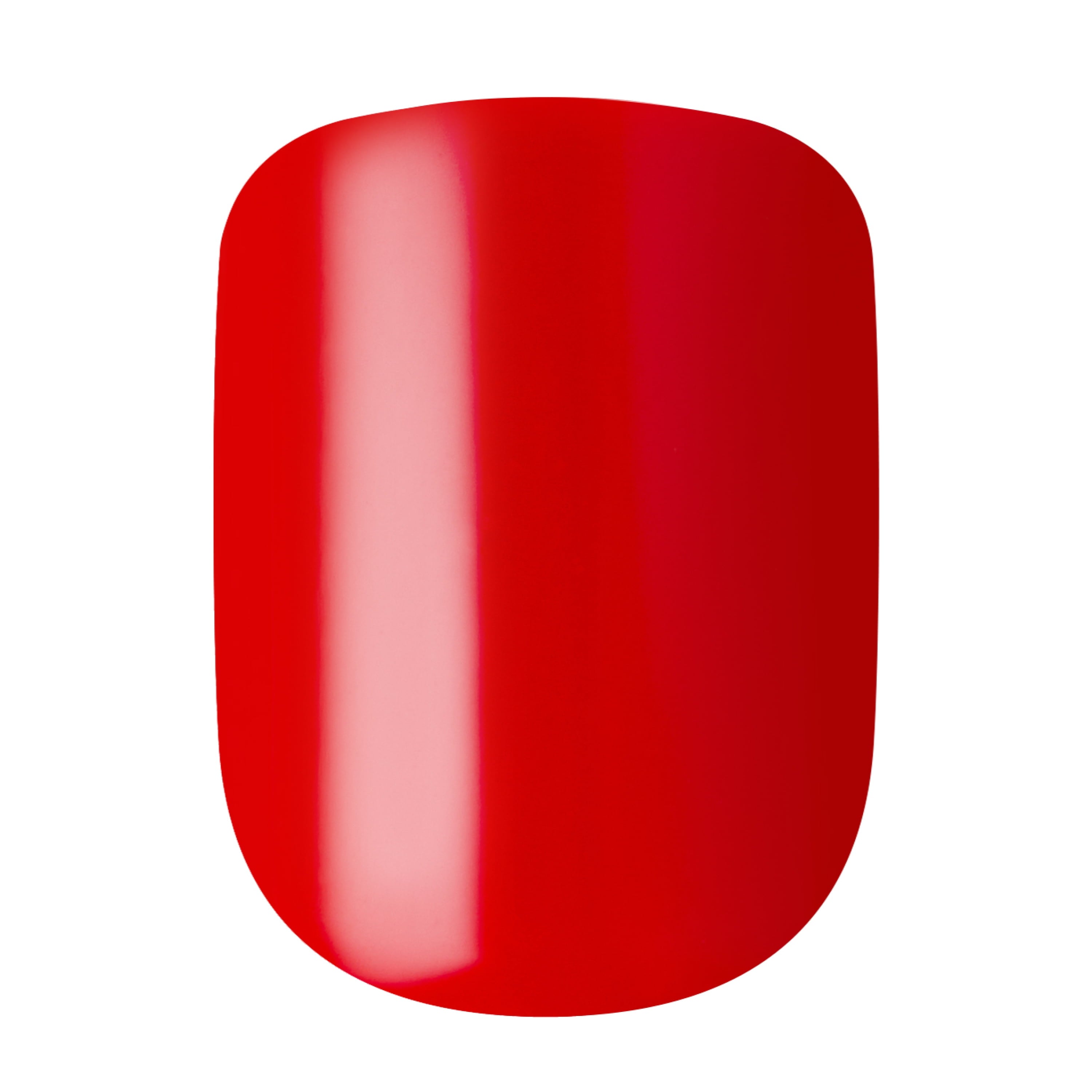 KISS imPRESS  Press on Nails, Reddy or Not, Red, Short Squoval, 30 Count