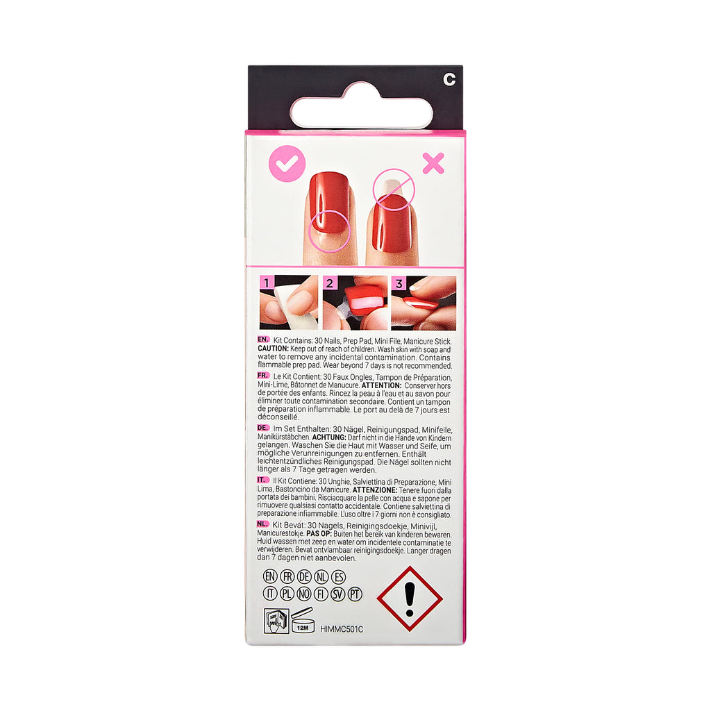 KISS imPRESS Press-On Manicure Halloween, Neutral, Medium Length, Almond Shape, 'Goosebumps', 33 Ct.
